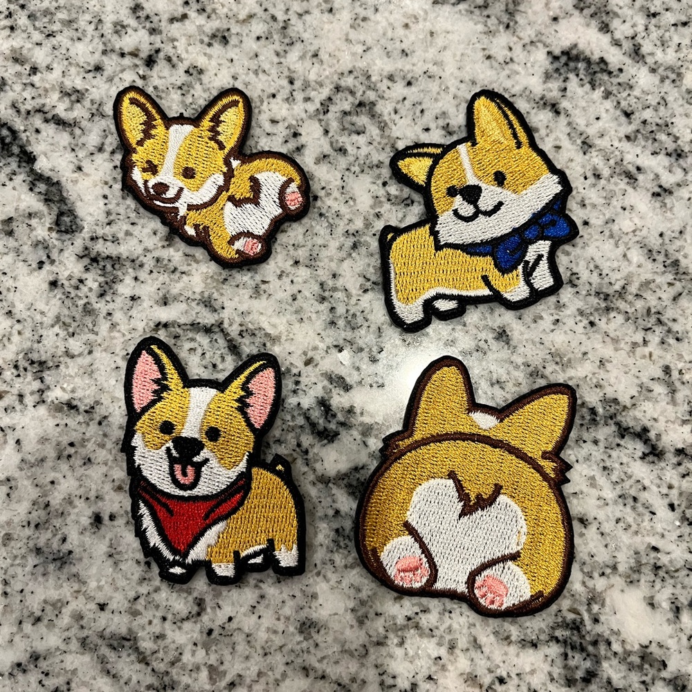 Corgi Dog Embroidered Patches